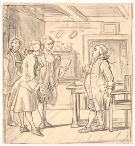 Visite de félicitations des conseillers. (Le fondeur politique) - Wilhelm Marstrand