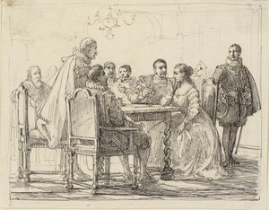 Scène de société, époque de Chr. IV - Wilhelm Marstrand