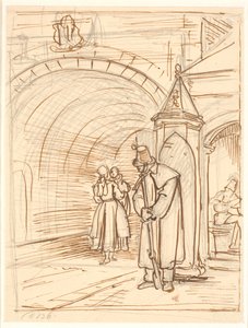 La sentinelle à la porte du château - Wilhelm Marstrand