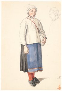 Paysanne suédoise debout - Wilhelm Marstrand