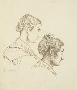 Deux têtes de femme - Wilhelm Marstrand