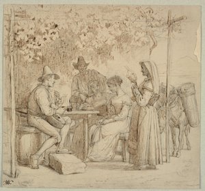 Devant une fromagerie - Wilhelm Marstrand