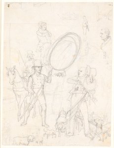 Esquisse pour la peinture "Scène de rue pendant les jours de canicule" - Wilhelm Marstrand