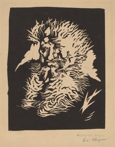 Homme barbu - Wilhelm Morgner