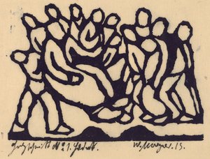 Le Christ devant le Grand Conseil - Wilhelm Morgner