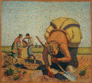 Récolte de pommes de terre II - Wilhelm Morgner