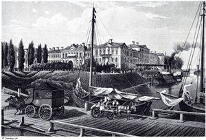 Vue du château de Mitau, vers 1850 - Wilhelm Siegfried Stavenhagen