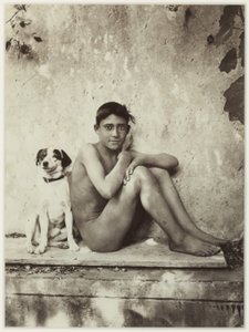 Garçon et son chien, Taormina, Italie, c.1900 - Baron Wilhelm von Gloeden