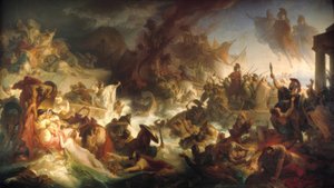 La bataille navale de Salamine 480 av. J.-C. - Wilhelm von Kaulbach