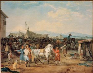 Marché aux chevaux - Wilhelm von Kobell
