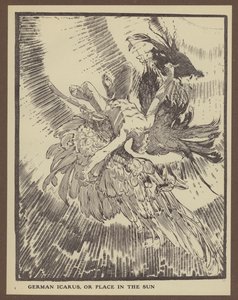 Icare allemand, ou Place au soleil (lithographie) - Will Dyson