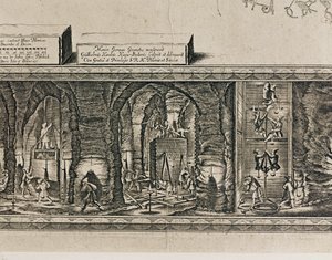 Les mines de sel de Wieliczka, près de Cracovie, produisaient environ un tiers des revenus des rois polonais ... (gravure)