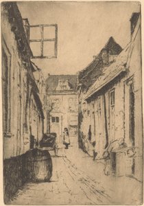 Petite rue à Voorburg - Willem Adrianus Grondhout (signed by artist)