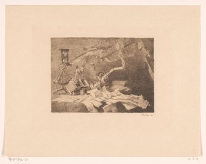 Nature morte avec objets tombants et cassés - Willem Bastiaan Tholen (signed by artist)