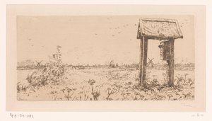 Prairies à la Kaag, avec boîte aux lettres - Willem Bastiaan Tholen (signed by artist)