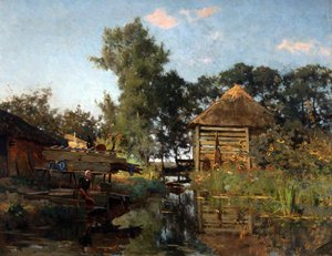 Une blanchisseuse, 1880-1885