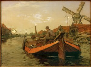 Chaland dans le canal - Willem Bastiaan Tholen