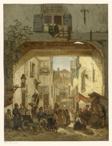 Porte de ferme dans le quartier juif de La Haye - Willem Bernardus IJzerdraat