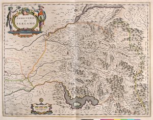 Bergamo, Italt, dans "Theatrum Orbis Terrarum, sive Atlas Novus" de Willem Blaeu, Amsterdam - Willem Blaeu