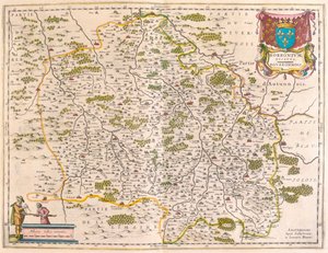 Berri, Nivernois, Borbonnois, dans "Theatrum Orbis Terrarum, sive Atlas Novus" de Willem Blaeu, Amsterdam - Willem Blaeu