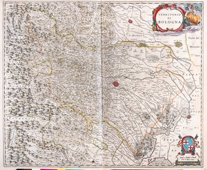 Bologne, Italie, dans "Theatrum Orbis Terrarum, sive Atlas Novus" de Willem Blaeu, Amsterdam - Willem Blaeu