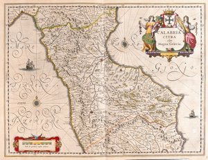 Calabre, Italie, dans "Theatrum Orbis Terrarum, sive Atlas Novus" de Willem Blaeu, Amsterdam - Willem Blaeu