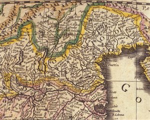 Carte de la région de la Vénétie, Italie. Atlas de William Blaeu - Willem Blaeu