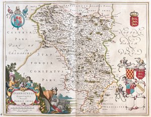 Darbieshire, dans "Theatrum Orbis Terrarum, sive Atlas Novus" de Willem Blaeu, Amsterdam - Willem Blaeu