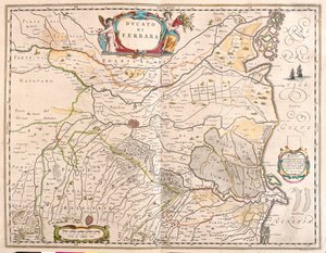 Ferrare, Italie, dans "Theatrum Orbis Terrarum, sive Atlas Novus" de Willem Blaeu, Amsterdam - Willem Blaeu