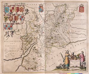 Glouchester, dans "Theatrum Orbis Terrarum, sive Atlas Novus" de Willem Blaeu, Amsterdam - Willem Blaeu
