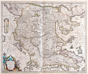 Grèce, Macédoine, Albanie, dans "Theatrum Orbis Terrarum, sive Atlas Novus" de Willem Blaeu, Amsterdam - Willem Blaeu