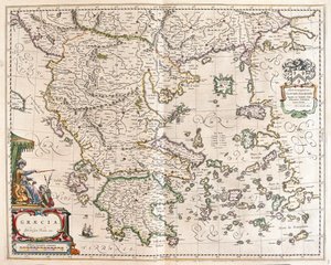 Grèce, dans "Theatrum Orbis Terrarum, sive Atlas Novus" de Willem Blaeu, Amsterdam - Willem Blaeu