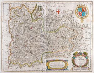 Grenoble, dans "Theatrum Orbis Terrarum, sive Atlas Novus" de Willem Blaeu, Amsterdam - Willem Blaeu