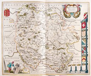 Herefordshire, dans "Theatrum Orbis Terrarum, sive Atlas Novus" de Willem Blaeu, Amsterdam - Willem Blaeu