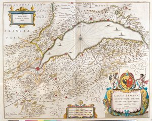 Lac de Genève, dans "Theatrum Orbis Terrarum, sive Atlas Novus" de Willem Blaeu, Amsterdam