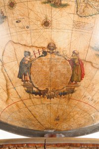 Grande paire de globes de bibliothèque, le terrestre 1645/48, le céleste après vers 1630 - Willem Blaeu