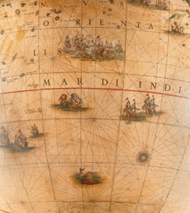 Grande paire de globes de bibliothèque, le terrestre 1645/48, le céleste après vers 1630 - Willem Blaeu