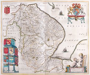 Lincoln shire, dans "Theatrum Orbis Terrarum, sive Atlas Novus" de Willem Blaeu, Amsterdam - Willem Blaeu