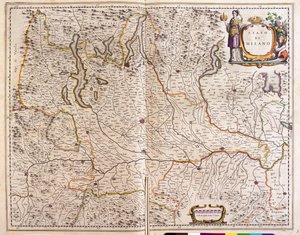 Lombardie, Italie, dans "Theatrum Orbis Terrarum, sive Atlas Novus" de Willem Blaeu, Amsterdam