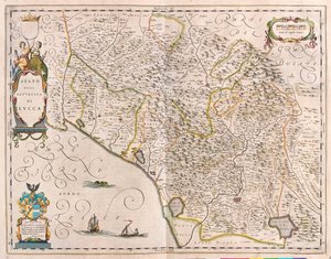 Lucques, Italie, dans "Theatrum Orbis Terrarum, sive Atlas Novus" de Willem Blaeu, Amsterdam - Willem Blaeu