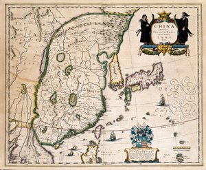 Carte de la Chine, du Japon et de la Corée (gravure) - Willem Blaeu