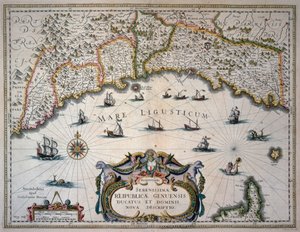 Carte de la République de Gênes, Italie