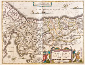 Palestine, dans "Theatrum Orbis Terrarum, sive Atlas Novus" de Willem Blaeu, Amsterdam - Willem Blaeu
