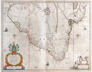 Paraguay, Bolivie, Brésil, dans "Theatrum Orbis Terrarum, sive Atlas Novus" de Willem Blaeu, Amsterdam - Willem Blaeu