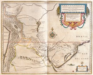 Paraguay et Rio de la Plata, dans "Theatrum Orbis Terrarum, sive Atlas Novus" de Willem Blaeu, Amsterdam - Willem Blaeu