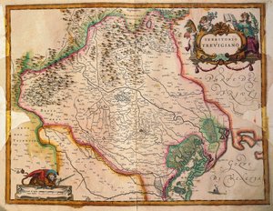 Regionum Italiae, territoire de Trévise, région de la Vénétie, Italie par Willem Janszoon Blaeu - Willem Blaeu