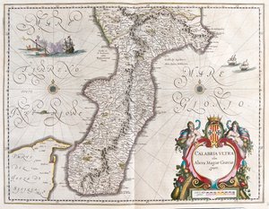 Sud de la Calabre, Italie, dans "Theatrum Orbis Terrarum, sive Atlas Novus" de Willem Blaeu, Amsterdam - Willem Blaeu