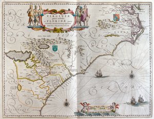 Sud-est, dans "Theatrum Orbis Terrarum, sive Atlas Novus" de Willem Blaeu, Amsterdam