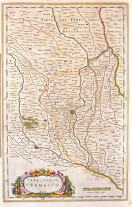 Territoire de Crema, Italie, dans le "Theatrum Orbis Terrarum, sive Atlas Novus" de Willem Blaeu, Amsterdam - Willem Blaeu