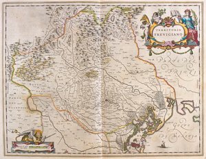 Treviso, Italie, dans "Theatrum Orbis Terrarum, sive Atlas Novus" de Willem Blaeu, Amsterdam